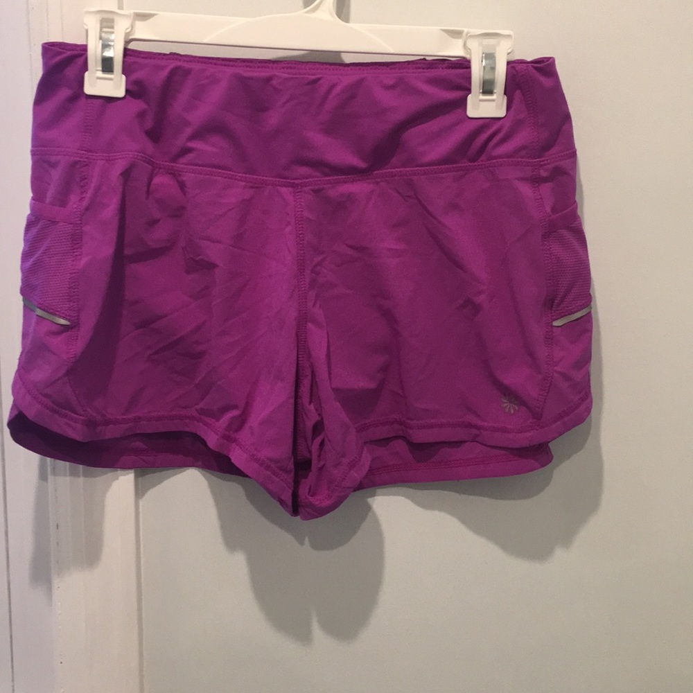 Fuchsia running shorts